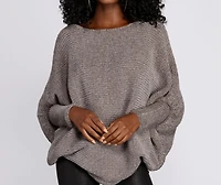 Boat Neck Chenille Pullover Sweater