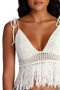 Festive Fringe Halter Top