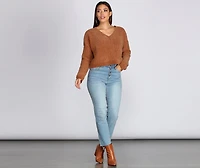 Chic Chenille V-Neck Sweater