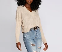 Threads Deconstructed V-Neck Sweater