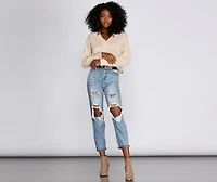 Threads Deconstructed V-Neck Sweater