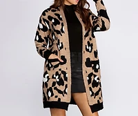 Long-Line Leopard Cardigan