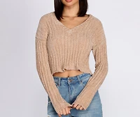 Cozy Chenille V-Neck Sweater