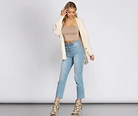 Layered Cutie Cable Knit Cardigan