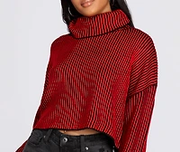 Throw It Back Ribbed Sweater