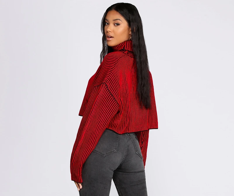 Throw It Back Ribbed Sweater