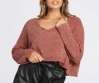 Cutie A Chenille Cropped Sweater