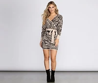 Just My Stripe Zebra Sweater Dress