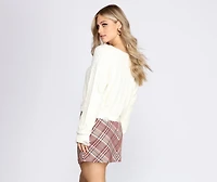 Cozy Distressed Cropped Sweater