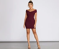 Knits Not You Crossover Mini Dress
