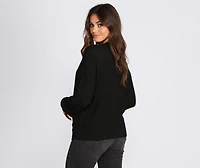 Basic Wrap Front Sweater
