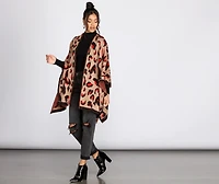 Cozy Leopard Print Kimono
