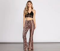 Calm Cool And Crochet Halter Crop Top