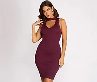 Ribbed Cut Out Sweater Dress