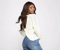 Keeping Knit Stylish Twist Knot Sweater