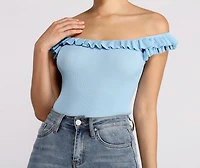 Miss Pretty Ruffle Crop Top