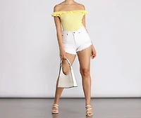Miss Pretty Ruffle Crop Top
