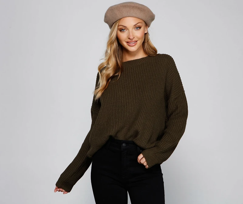 Twist and Stun Open Back Sweater