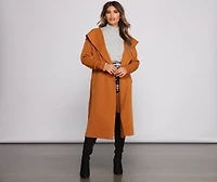 Tie Waist Long Line Cardigan
