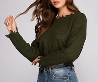 Stylishly Distressed Cropped Sweater