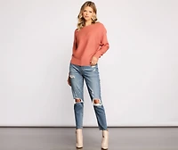 Stay Cozy Ribbed Crew Neck Sweater