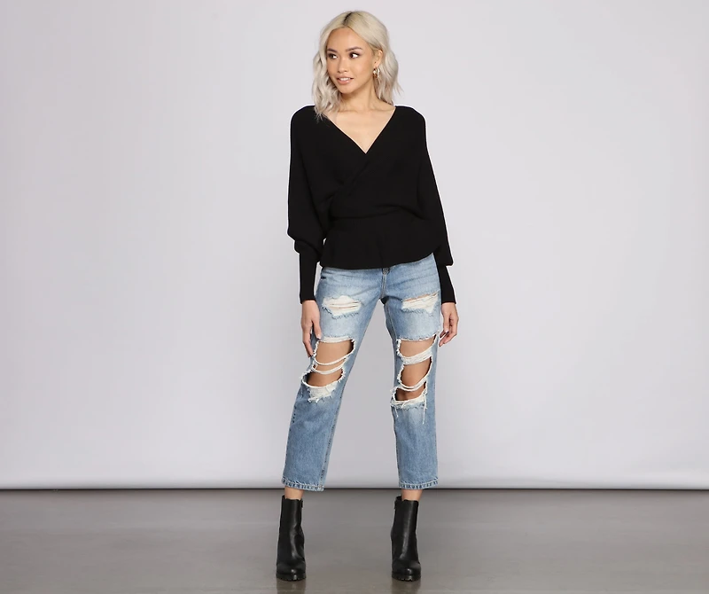 Cozy And Casual Peplum Sweater