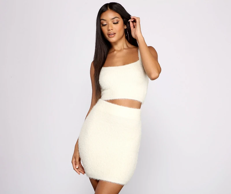 Trendy Babe Knit Crop Top