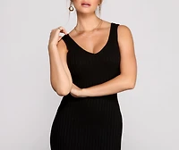 Keepin' Knit Chic Midi Sweater Dress