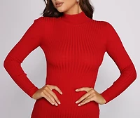 Slay Basics Ribbed Knit Mini Dress