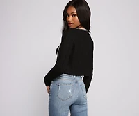 So Cozy Cable Knit Ribbed Cardigan