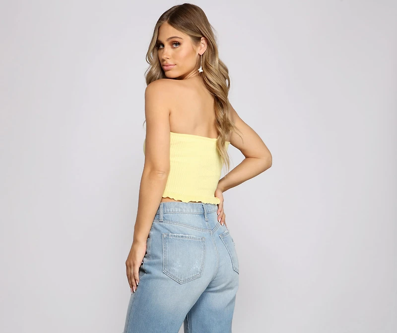 Basic Vibes Smocked Tube Top