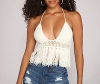 Festive Fringe Halter Top