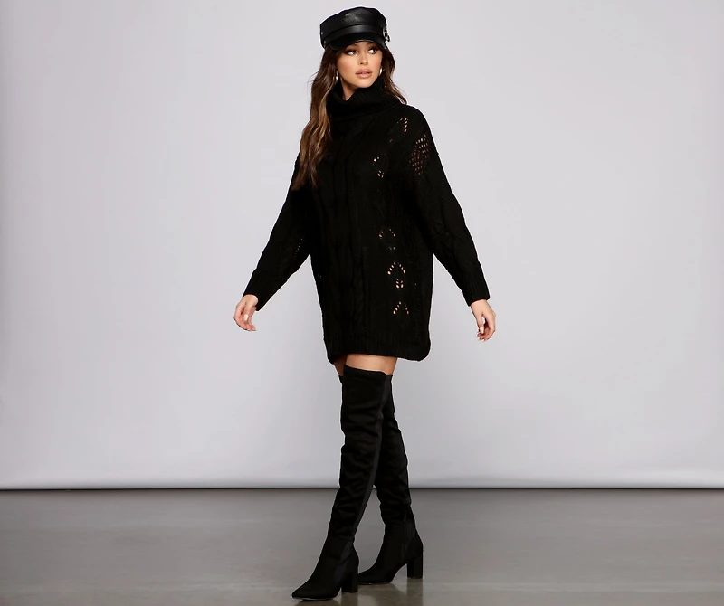 Loving Knit Oversized Cable Tunic