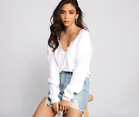 Keeping Knit Chic Lace Sweater