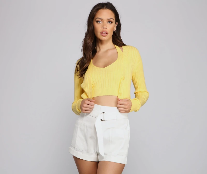 Knit Happens Crop Cardigan