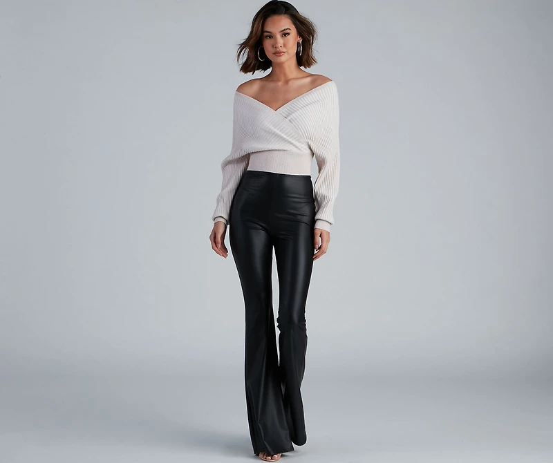 Glitter And Gleam Ribbed Knit Sweater