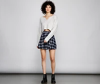 Casual Cutie Henley Crop Top
