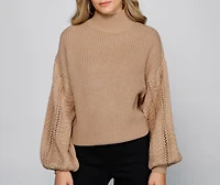 Cuddle Up Cable Knit Sweater