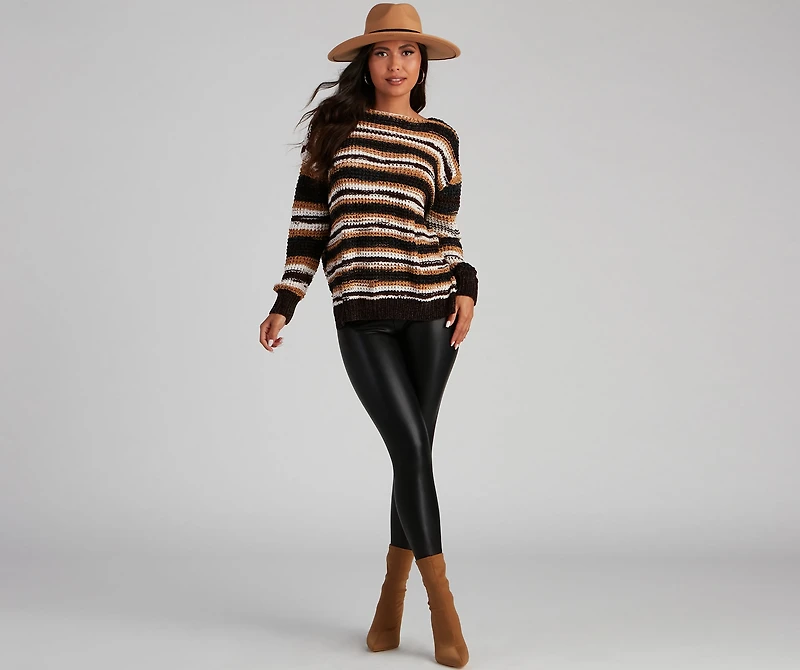Chill Days Chenille Striped Sweater
