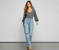 Stylishly Cozy Cable Knit Cropped Cardigan