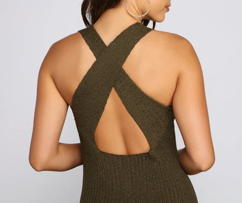 Casual-Chic Sweater Knit Dress