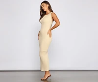 Casual-Chic Sweater Knit Dress