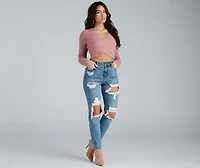 Cuddle Weather Eyelash Knit Wrap Sweater