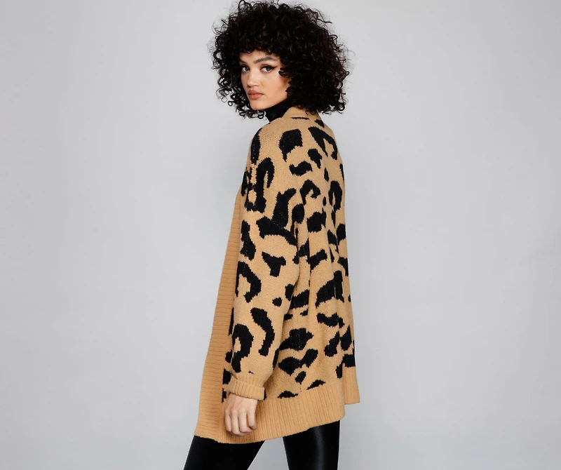 Cozy Vibes Leopard Print Cardigan