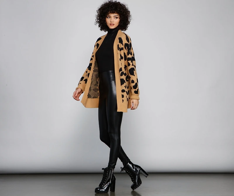 Cozy Vibes Leopard Print Cardigan