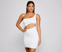 Cut Above The Rest Ribbed Knit Mini Dress