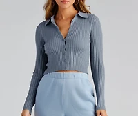 So Posh Ribbed Knit Top