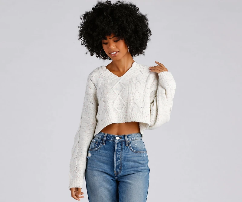 Loving Knit Cropped Sweater