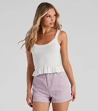 Perfectly Ripe Peplum Tank Top