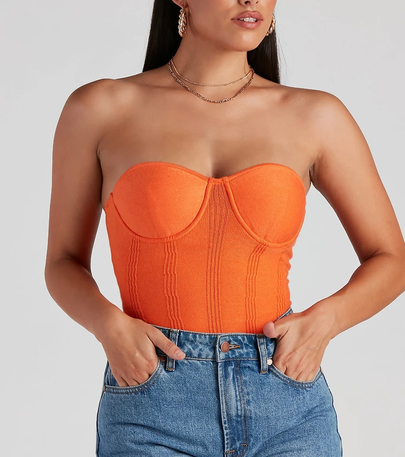 Sweet Spot Sweater Knit Bustier